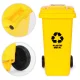 Multistore 240L Trash Can with Rubber Wheels, Yellow