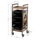 Gabbiano 8-139 Hairdressing Trolley, Antique Gold