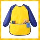 Kids Art Smock with Sleeves Kruzzel Waterproof Painting Apron Size S, yellow navy blue