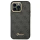 Guess iPhone 14 Pro Max Case 4G Vintage Gold Logo, Black