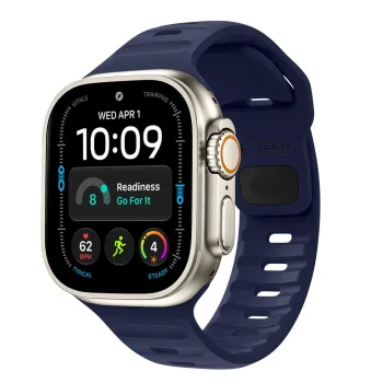 Laikrodžio dirželis Tech-Protect Silicone Line Apple Watch 44 / 45 / 46 / 49 mm, tamsiai mėlynas