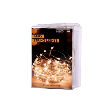 LED Decorative Wire String Lights, 5m, 50 LED, Cold White