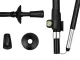 Foldable Adjustable Trekking Pole, 1 pc, Black