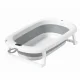 Collapsible Baby Bathtub with Pillow Insert and Thermometer, Gray