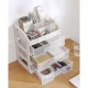 Soulima 19357 Cosmetics Organizer, Transparent/White