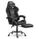 Sofotel Cerber Ergonomic Gaming Chair with Footrest PC Desk Chair, black and gray