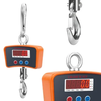 Pakabinamos kraninės svarstyklės su kabliu iki 500 kg, LCD