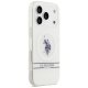 U.S. Polo Assn. iPhone 17 Pro Case DH and Bottom Stripe Logo MagSafe, White