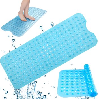 Non-slip Rubber Bath Mat 100×40 cm for Bathtub and Shower
