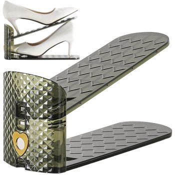 Adjustable Shoe Stacker Organizer Space Saver for Closet Shelf