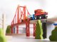 Wooden railway, car track + 70 pcs