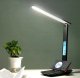 Table Desk Office LED Lamp Light with Weather Station Alarm Clock, Black