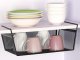 Hanging Metal Basket / Under Shelf Organizer, Black