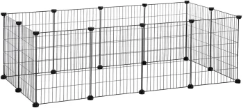 Leobert Modular Playpen for Small Animals, Black
