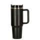 Insulated Tumbler with Handle and Straw 1200ml, Black