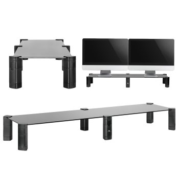 Maclean MC-936 Dual Monitor Stand, Black