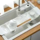 Adjustable Length Bath Bridge Shelf Tray Tub Rack Bathroom Caddy, White
