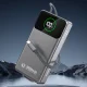 Dudao K31 Pro 45W 20000mAh Power Bank with Retractable USB-C Cable Gray