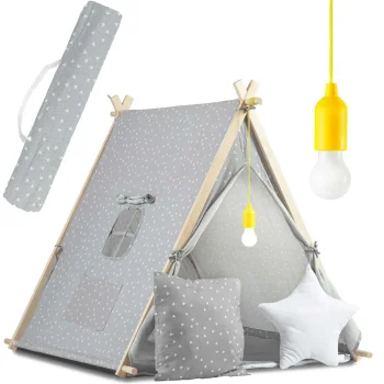 Nukido Kids Tent with LED Light, Grey