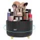 Rotating Makeup Organizer for Vanity, 360 Spinning Cosmetic and Brush Holder, Black