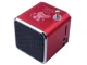 Portable Wireless Speaker with FM Radio and Bluetooth, Red