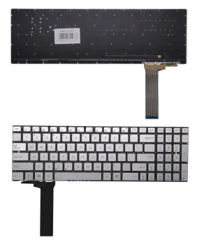 Asus N550J / N750 / Q550 Laptop Keyboard, US, Silver