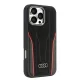 Leather MagSafe Case Audi iPhone 16 Pro Max Black/Red
