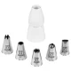 Kaiser Pro Pastry Piping Bag Set, 7 Pieces, 40 cm, White / Silver