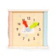 ECOTOYS wooden activity cube with maze, shape sorter, gears and clock