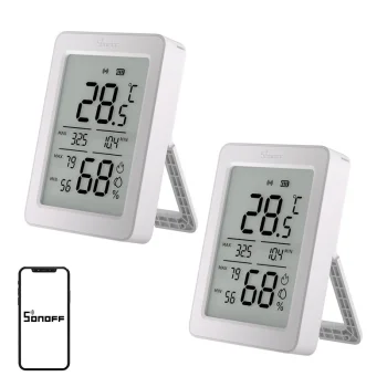 Temperature and Humidity Sensor Sonoff ZigBee SNZB-02DR2, 2-Pack
