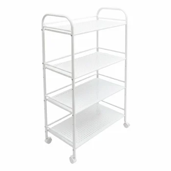 Rolling Storage Trolley Cart 60x32x100 cm, Black