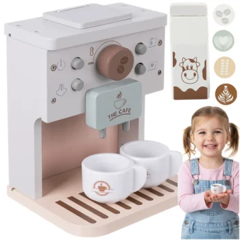 Wooden Toy Coffee Maker for Children Kruzzel 26512 with Accessories