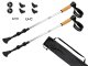 Adjustable Nordic Walking and Trekking Poles, Silver