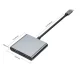 Tech-Protect HB08 4in1 USB-C to 2x HDMI, USB-A, USB-C PD 100W Adapter - Gray