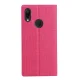 Huawei P Smart Z / Y9 Prime 2019 VILI DMX Cross Texture Leather Wallet Cover Case, Rose