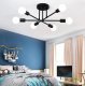 Loft Ceiling Lamp with 6 Light Points ZD74N, Black