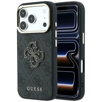 Guess 4G & Big Resin Logo Case for iPhone 17 Pro / 18 Pro - Black