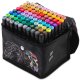 Nukido 80-Piece Dual Tip Alcohol Art Marker Set with Case NK-912