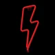 Forever Light LED Neon Lightning, Red, USB/Battery