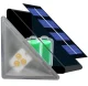 Solar LED Stair Lights ZD148A, 2-Pack, Black