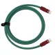 Newell USB-C to USB-C Cable, 100 W, 2 m, Silicone, Green/Burgundy