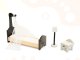 Wooden Play Dollhouse with Furniture, 122cm