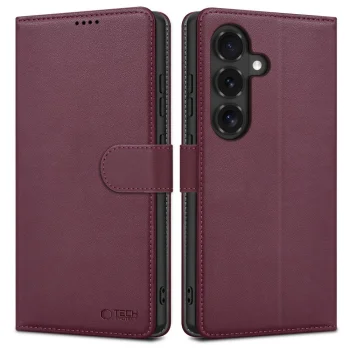 Tech-Protect Wallet Case for Samsung Galaxy S26 FE, Burgundy