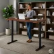 ModernHome Height Adjustable Electric Desk 140x60 cm, 72-118 cm, Aged Oak