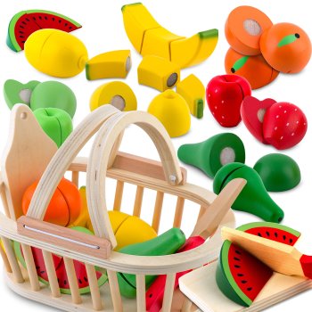 Kids Toy Wooden Cutting Fruits 9 Pcs RK-870 Ricokids