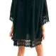 Beach Tunica Pareo Cover-up BQ49A, Black