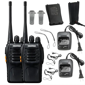 Walkie Talkies Baofeng BF-888S Set 8km Range 1500mAh, Black
