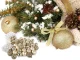 Christmas Tree Baubles Set 100 pcs with Star, 6/4/3 cm, Gold