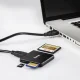 Hama 124022 USB 3.0 Memory Card Reader SD/MicroSD/CF, Black
