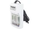AA/AAA Battery Charger with 4x AA Batteries, White